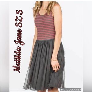 Matilda Jane Gray and Red Midi Dress